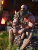 3D God_of_War_Ragnarok Kratos zireaelwow // 900x1200 // 181.5KB