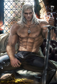 Geralt_of_Rivia Sakimichan The_Witcher // 1280x1871 // 429.2KB